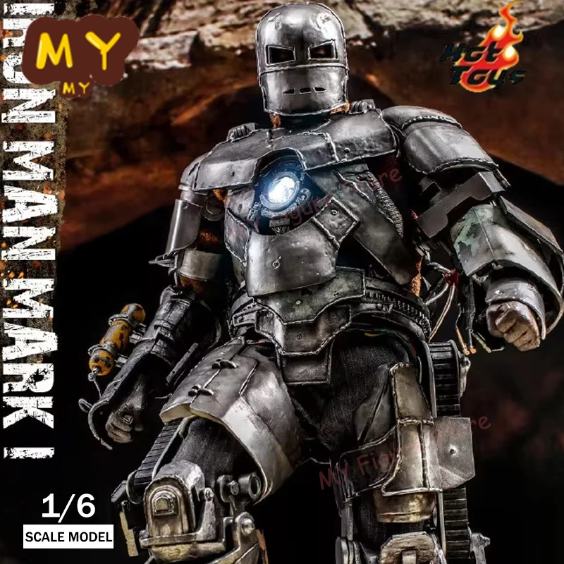 Original Hot Toys Iron Man Action Figure 1/6 Ironman Mark1 Anime Figurine HT MMS605D40 MK1 Statue Alloy Die Cast Collect Toy