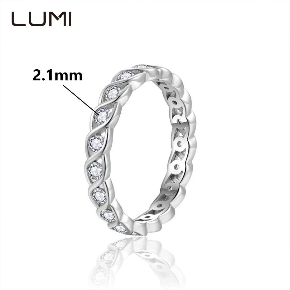 

Total 0.54ct Original Moissanite Winding Shape S925 Silver Ring for Her Romantic Daily Wear Anniversary Birthday Jewelry Present