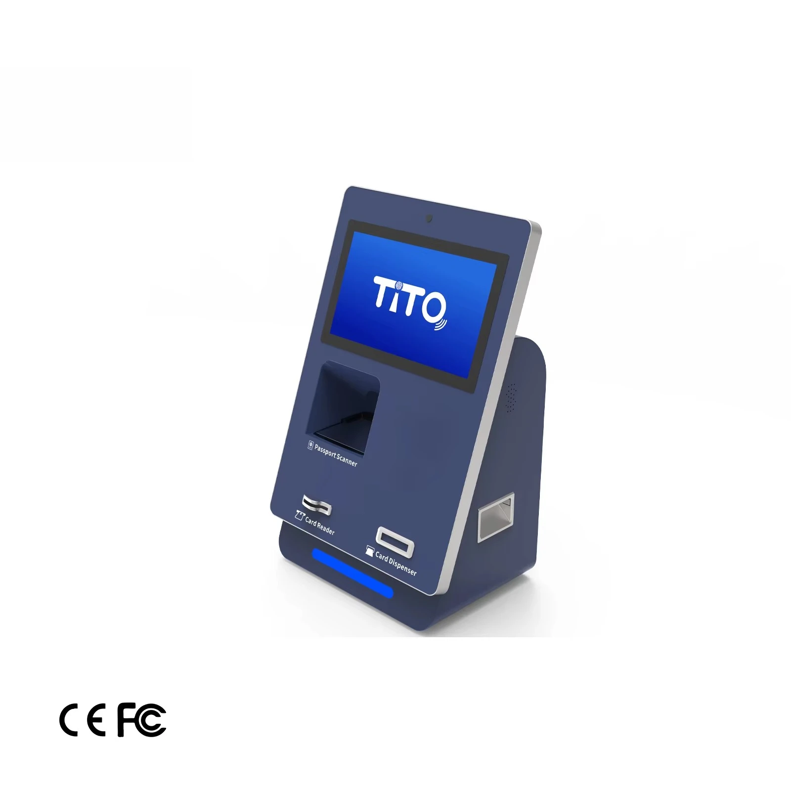 Self-Check-in Countertop Kiosk With Room Key Dispenser NFC Card & Passport Reader Self-Check Out Machine With SDK Function