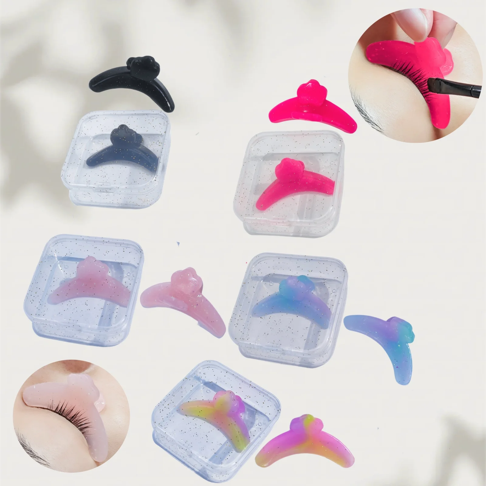 

Wholesale 1 Pair Silicone Eyelash Lift Pads Anti-fall Off Lash Perm Rods 3D Lashes Curler Accessories Applicator Makeup Tool