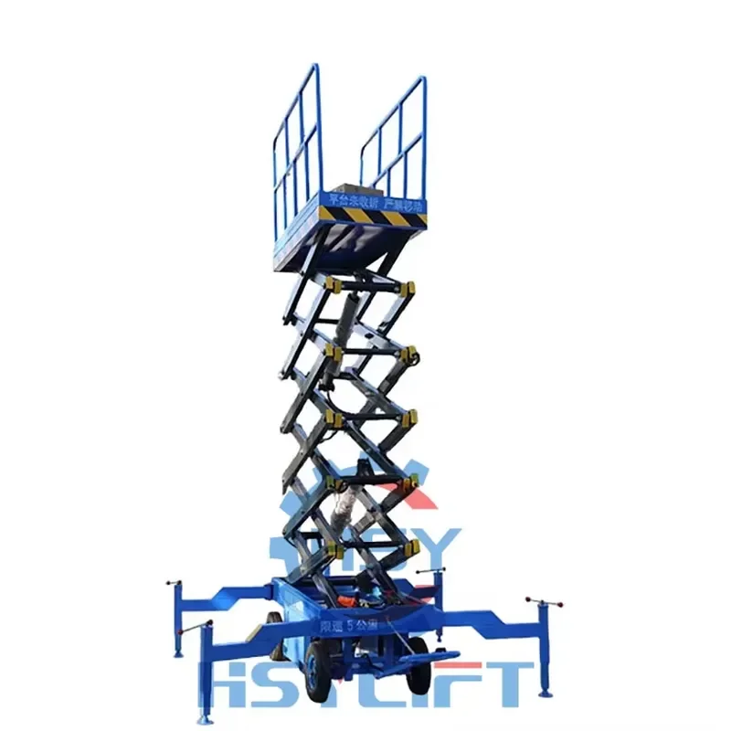 for Manual Towable Scissor Lift Platform 4m 6m 8m 10m 12m 14m 16m 18m Aerial Work Factory Direct Sale