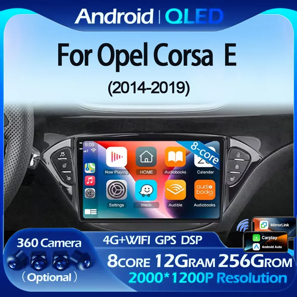 Android 16 for Opel Corsa E 2014 2015 2016 2017 2018 2019 Car Radio Audio Multimedia GPS Navigation Stereo System Carplay Auto