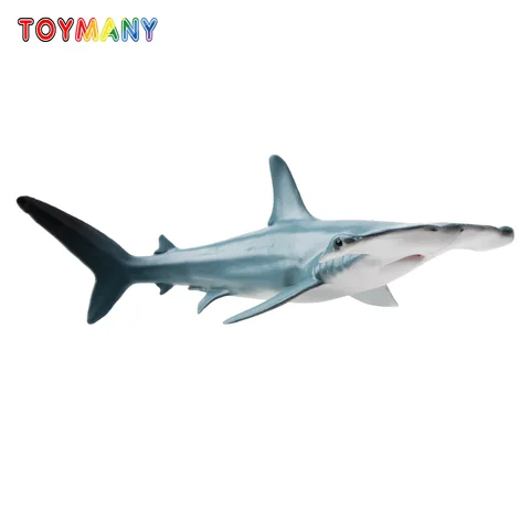 Toymany Simulation  Great Hammerhead Shark Ocean Animal Model Toy Mini Figures Dolls Action Figurines Toys for Children Gift