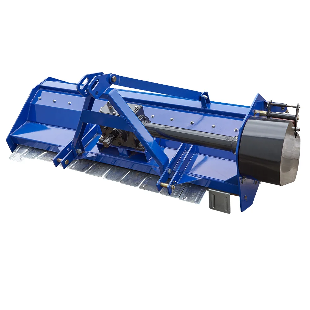 Compact Tractor Grass Slasher Hydraulic PTO Driven Flail Mower, Straw Crusher & Mulcher with Hammer Blades for Grass Cutting