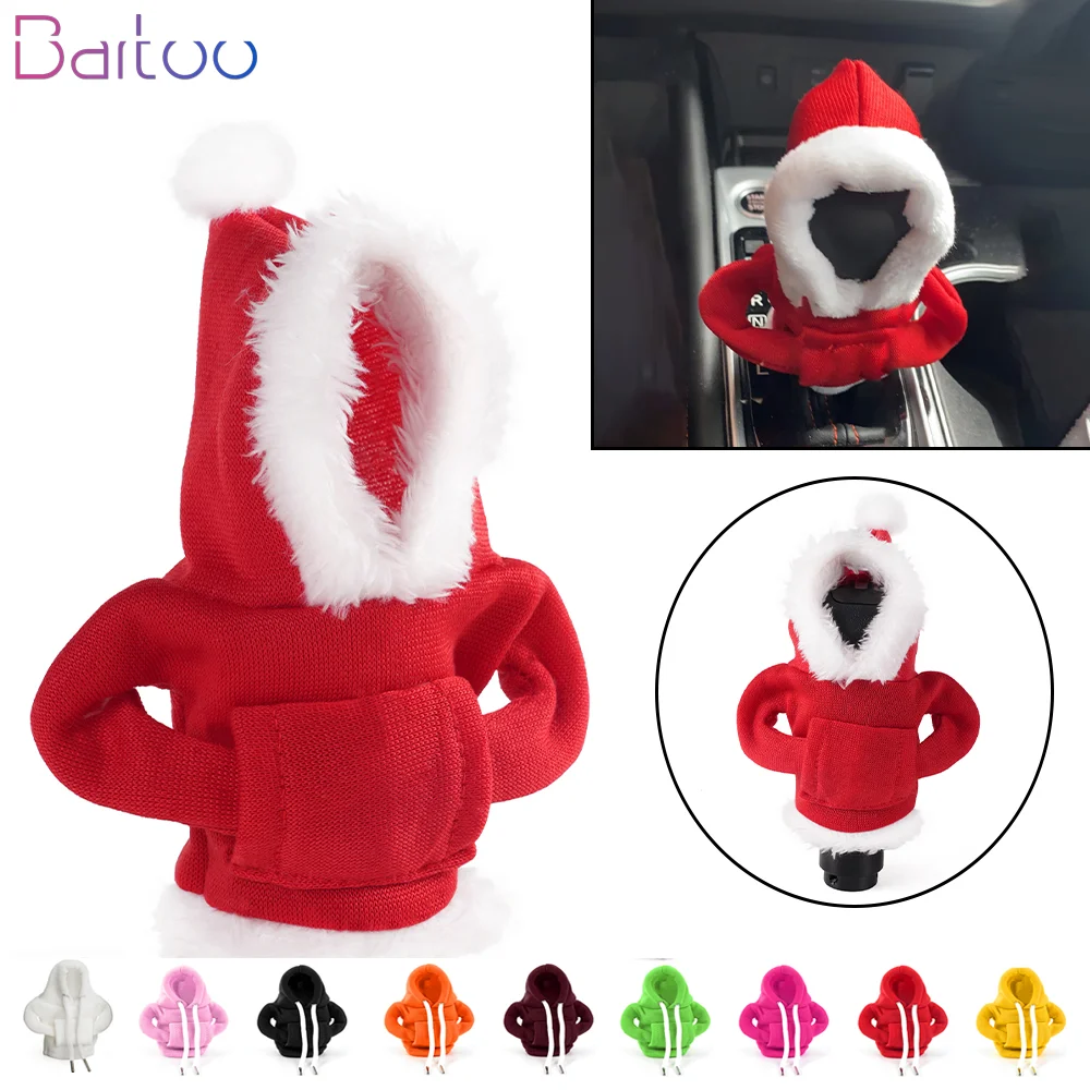 Hoodie Gear Shift Cover Sweatshirt Christmas Gift Shift Knob Cover Manual Gear Lever Handle Decoration SFN186