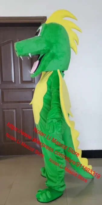 High Quality EVA Material Lu Color Dinosaur Mascot Costume Cartoon Suit Role Playing Fancy Advertising Game Adult Size 628