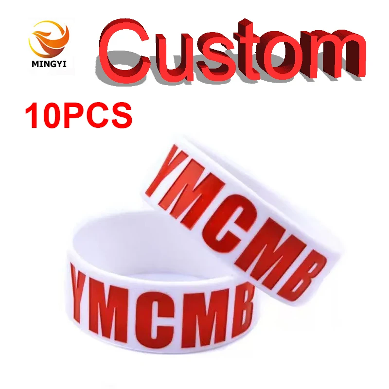 

10 Piece Engraved Widened Customized Bracelet 20mm Width Custom Wristband Silicone Armband Personalized Water Bottle Name Bands