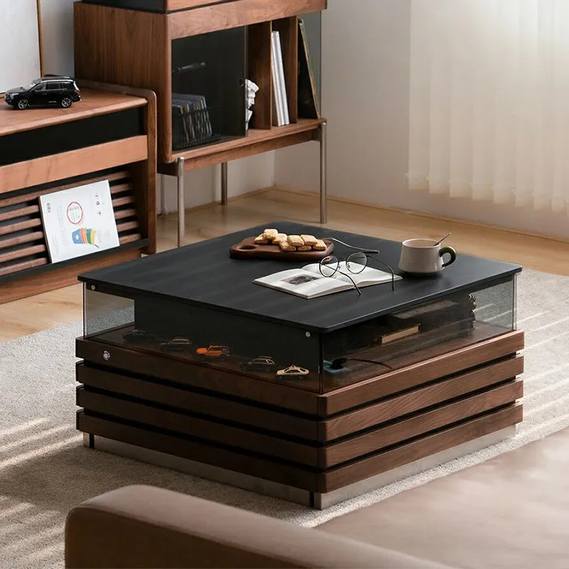 Modern coffee table, solid wood , luxury living room , Nordic coffee table, natural wood