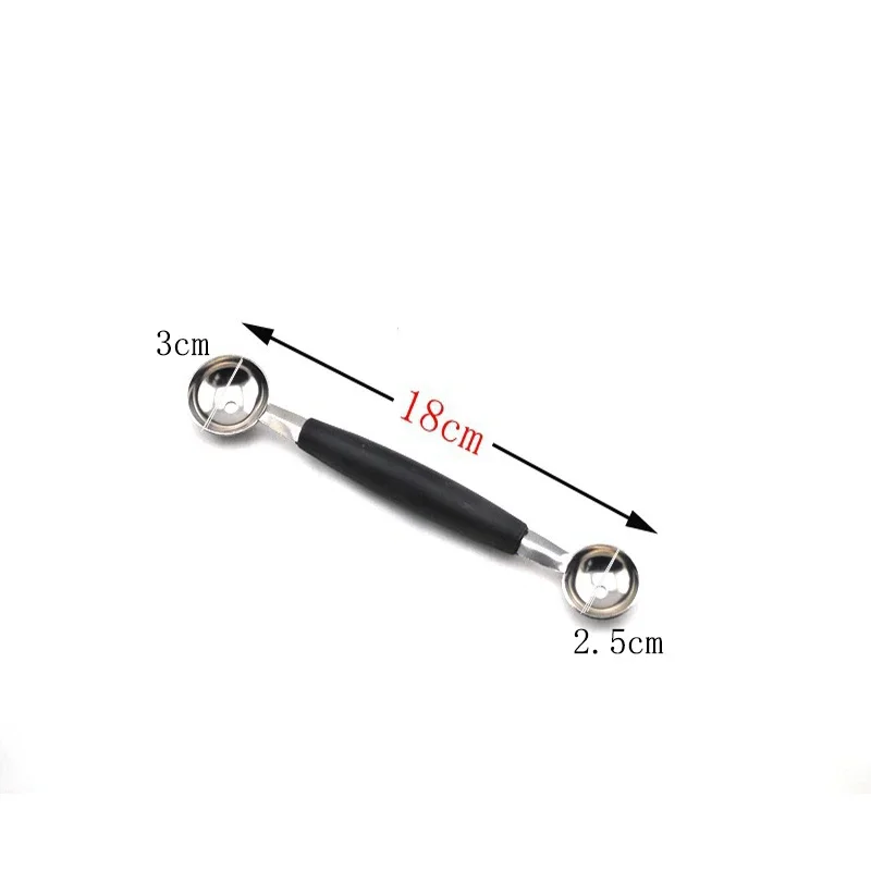 Kitchen Gadgets Double-Headed Multi-purpose Stainless Steel Watermelon Digger Fruit Spoon Digging Ball Spoon Kitchen Accessories