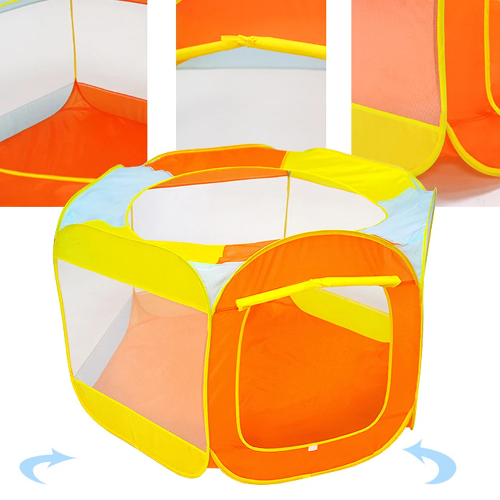 Kids Teepee Game Tent Castle Play Single Layer Playhouse Orange Child