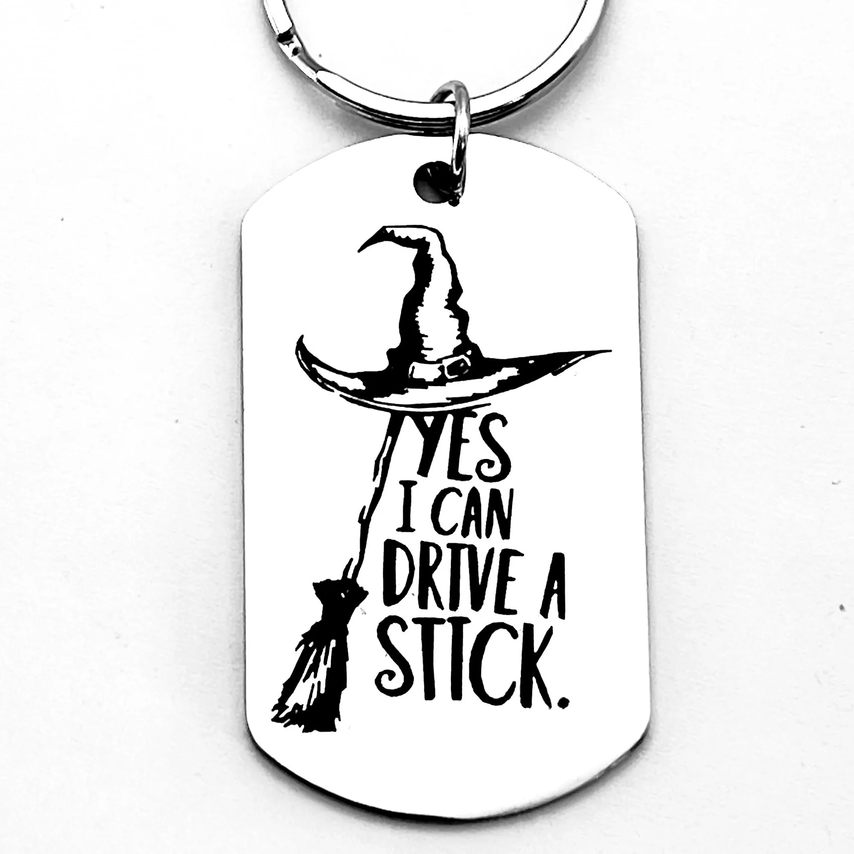 Porte-clés chapeau magique de sorcière, décoration magique de fête d'anniversaire, accessoires de nouveauté de fête de sorcière, motif de balai magique