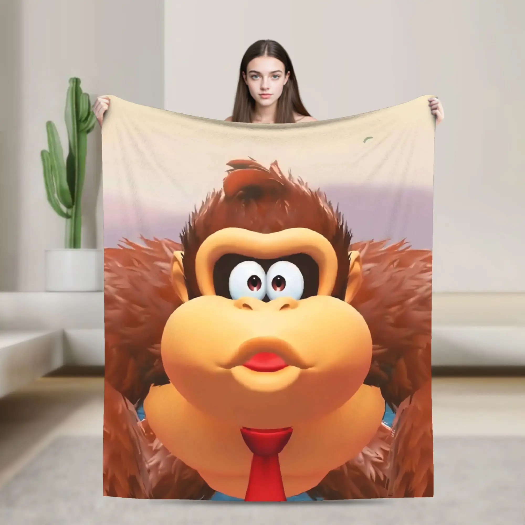 Donkeys Kong Bananzas Blanket  Super Warm Fashion Plush Throw Blanket For Girls Boys Bedroom Flannel Bedspread Bed Cover