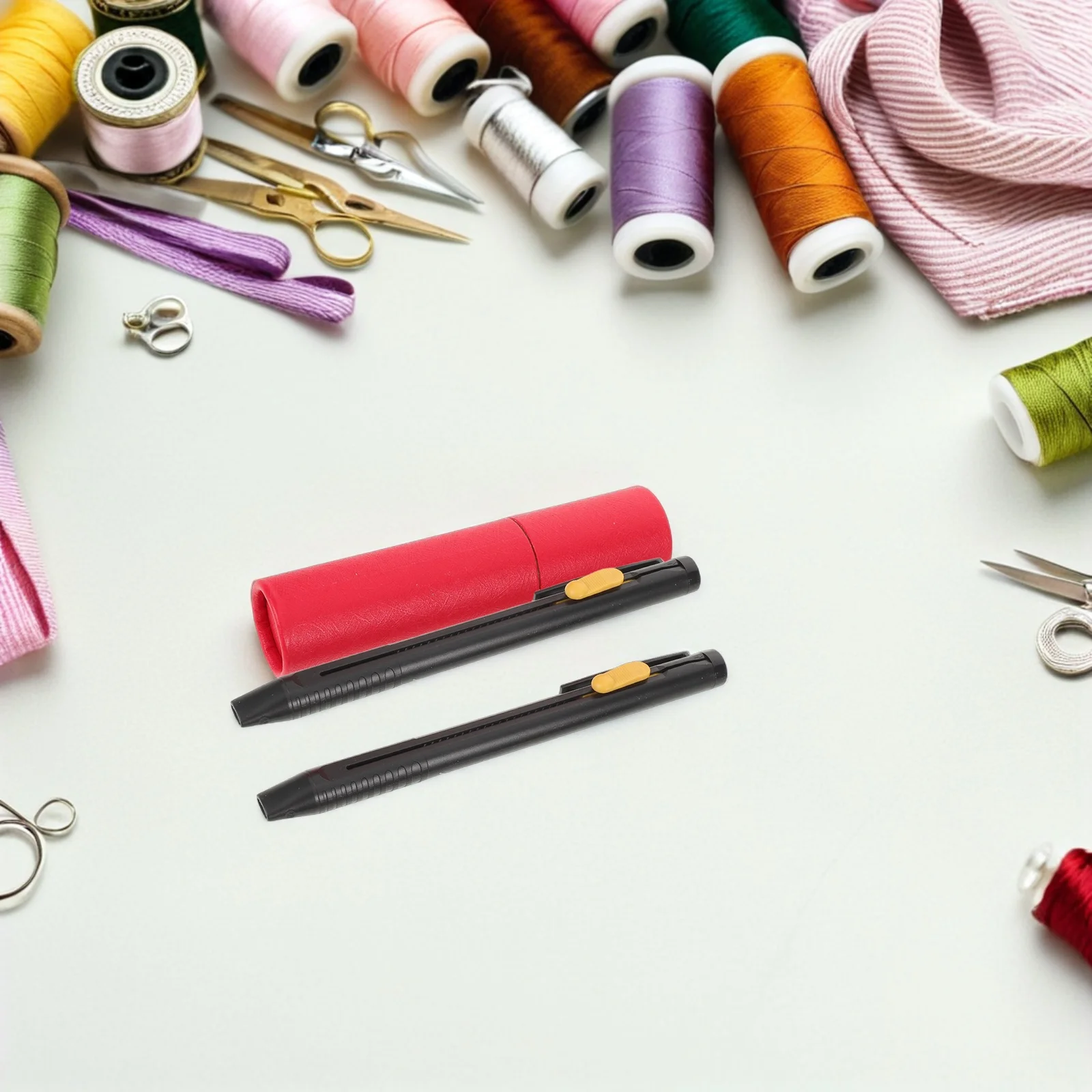 

2 set Sewing Markers Set: Invisible Fabric Pens For Embroidery Quilting Dressmaking Air Erasable Washable Refillable Tailor