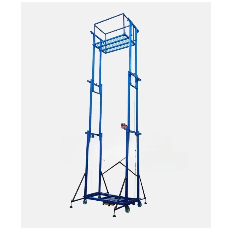 Plataforma de elevação elétrica portátil para andaime, elevador de construção multifuncional, 630kg, elevador de lança hidráulica