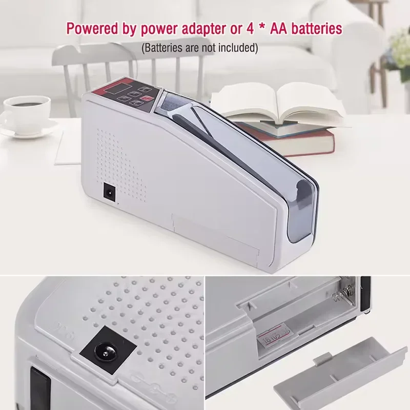 Portable Handheld Banknote Counter Money Counting Machine with LED Display Financial for Stores, Grocery Stores, Restaurants