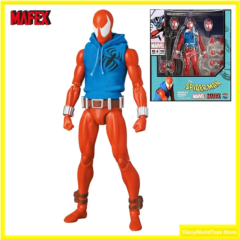 

100% Original MAFEX 186 MAFEX SCARLET SPIDER COMIC Ver Spider man In Stock Anime Action Collection Figures Model Toys