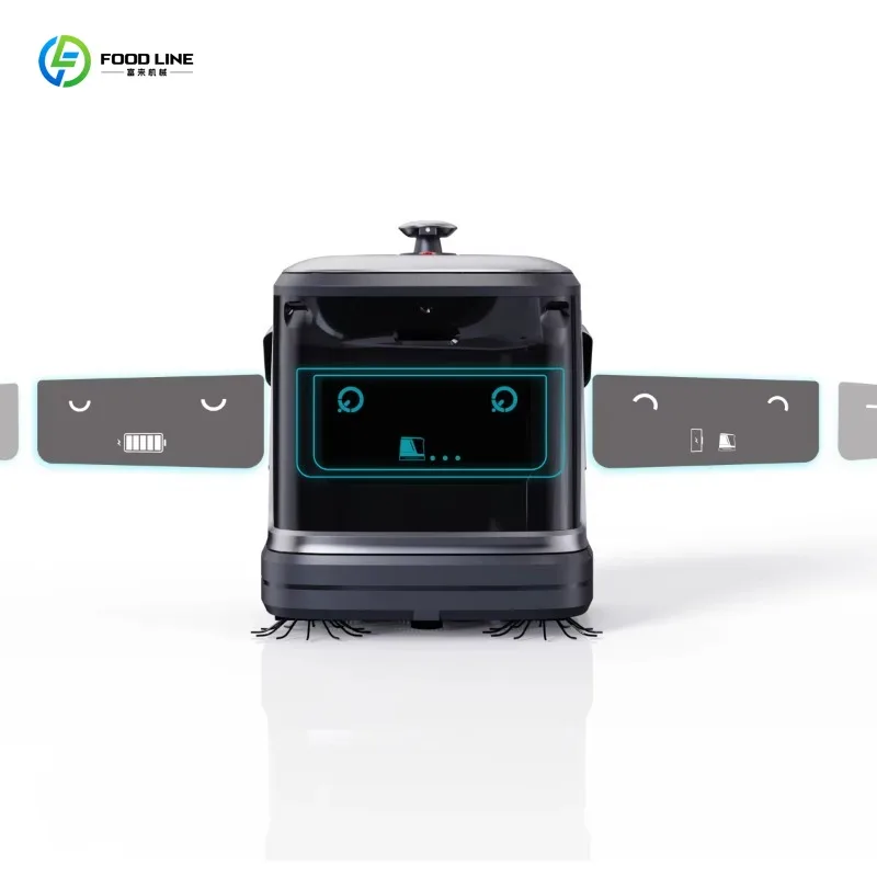 Customized Autonomous Commercial Vacuum Cleaning Robot Equipped With Self Charging Station And Auto Water Changing Device