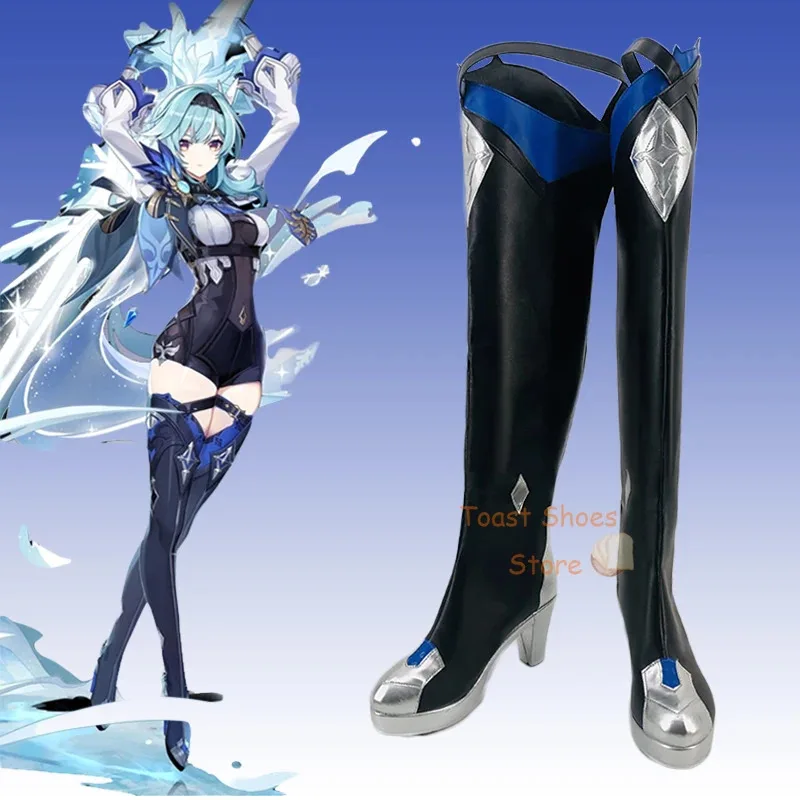 

Game Genshinimpact Eula Lawrence New Cosplay Boots Comic Game for Con Halloween Party Cosplay Costume Prop Lovely Sexy Style