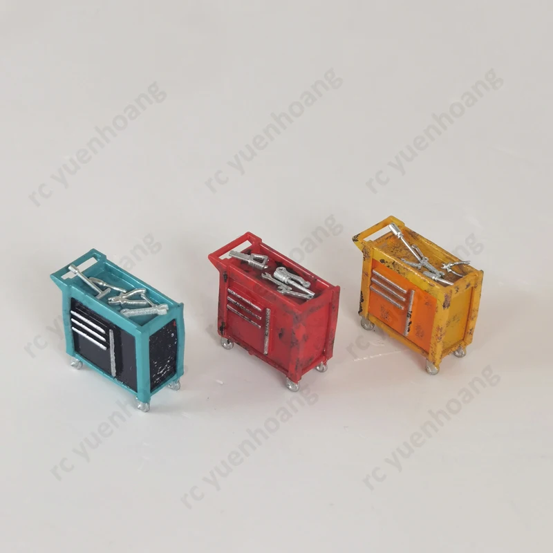 1PCS 1/64 Scale Maintenance Tool Shelf Simulated Cart Workshop Maintenance Rack Scene Decoration DIY Parts for RC Car Model