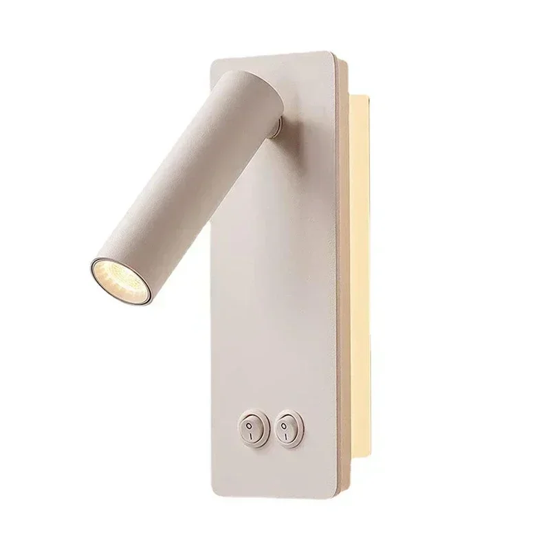 

Nordic LED Wall Lamp With Switch 3W Spotligh 6W Backlight Free Rotation Sconce Indoor Wall Light For Home Bedroom Bedside Light