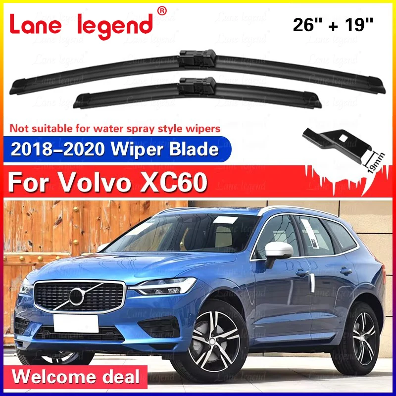 

Car Windshield Wiper Blades for VOLVO XC60 2018 2019 2020 MK2 Front Windscreen Wipers Car Accessories MK2 RDesign T4 T5 T6 D4 D5
