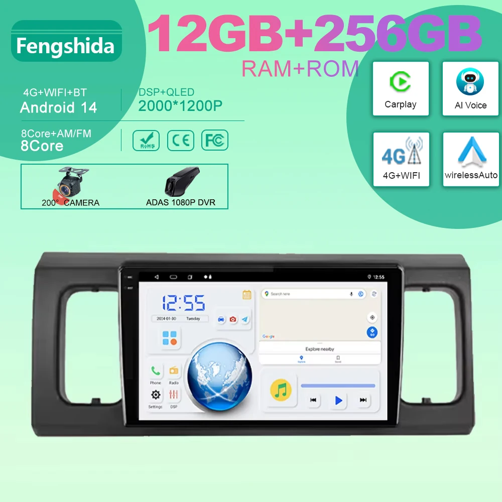

Car Auto Radio For Suzuki Alto 8 Turbo RS Black 2014-2021 Android 14 Multimedia Video Player Stereo Head Unit GPS Navigation BT