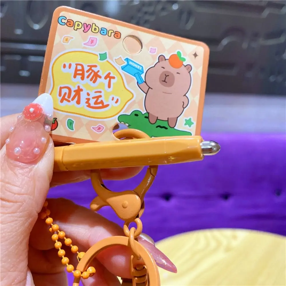 Capybara Magnetic Drawing Board Keyring DIY Bag Ornament Mini Funny Keychain Montessori Preschool Drawing Toy Pendant