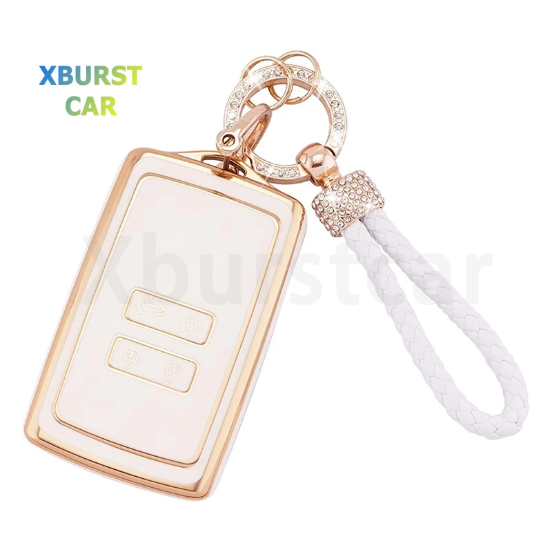 TPU Car Key Case Cover For Renault Captur Koleos Kadjar Zoe Arkana Espace Clio Megane Grand Scenic Sandero Dacia Anti-dust Card