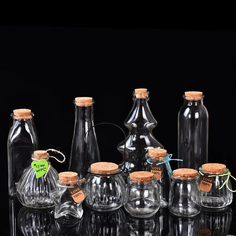 Multipurpose Glass Bottles Wishing Glass Jars Wishing Bottles with Corks Multipurpose Glass Bottles with Corks