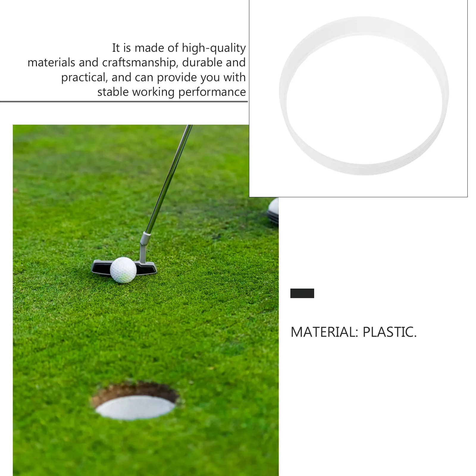

Cup Ring Cups Practice White Plastic Putting Training Accessories Sports Equipment Golf Holes Rings Putter Green Hole Cup