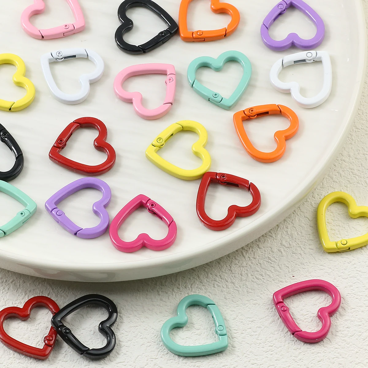 2~10pcs Zinc Alloy Heart Lobster Clasps Snap Hooks Key Chain Dolls/Label Connector Zinc Alloy For Jewelry Making DIY Accessories