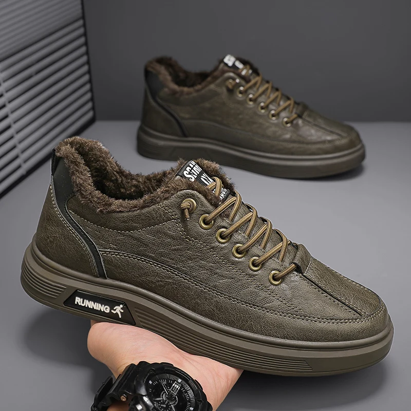 

Кроссовки на флисовой подкладке, классические белые туфли, повседневная мужская обувь из хлопка, модная спортивная обувь MZ100-1