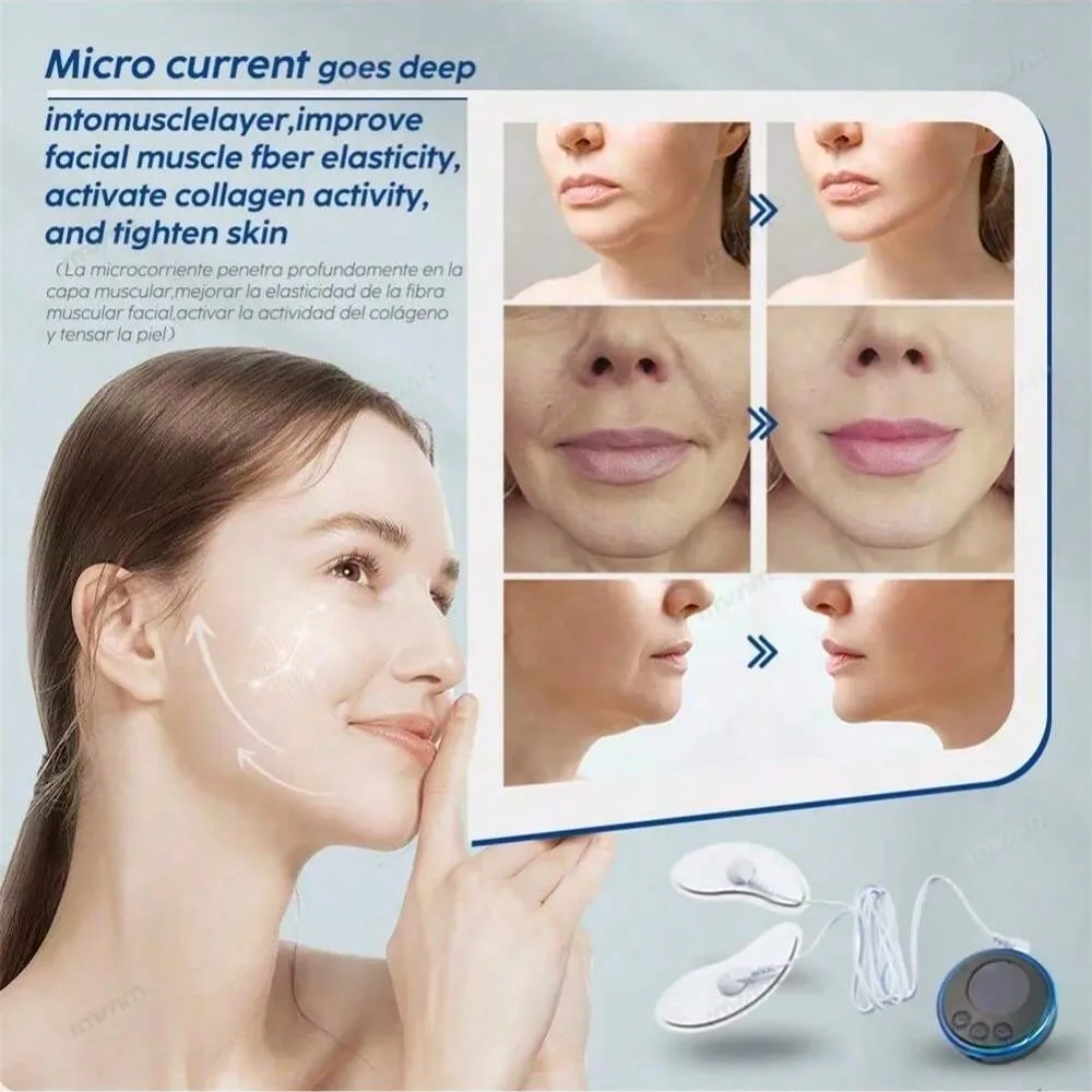 EMS เครื่องนวดหน้า Face Lift อุปกรณ์ดูแลเครื่องมือ Current เครื่องกระตุ้นกล้ามเนื้อคอ Eye กระชับผิวหน้า Anti-Aging