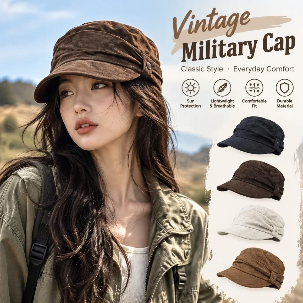 Warm Ruched Equestrian Hat Wind Resistant Large Head Size Japanese Minimalist Hat Adjustable Inner Band Crinkle Pleated