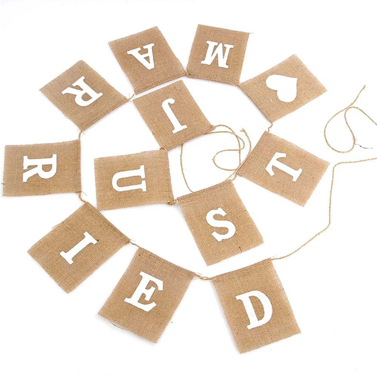 

4 Meters MR MRS Burlap Wedding Banner Bunting Decorations Engagement Bridal Shower Party Valentine Decoration Flags Hanging