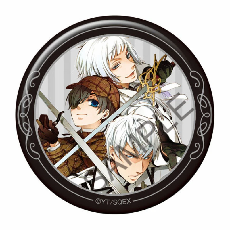 AloisTrancy Paula Finnian Bardroy Mr.Tanaka Anime Badge Chest Badge Two-dimensional Peripheral Anime Lapel Pins for Backpacks