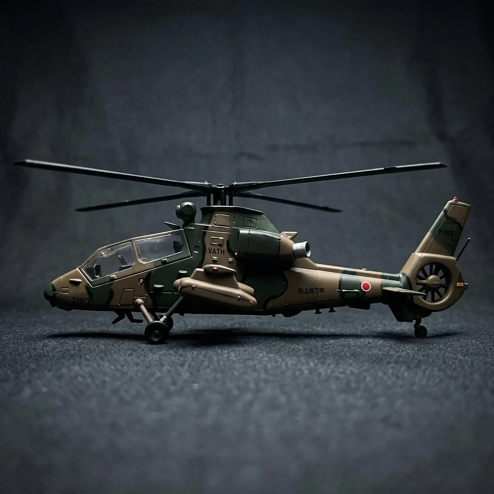 OH-1 Silent Reconnaissance Helicopter Replica Alloy Static for Shelf Showcase