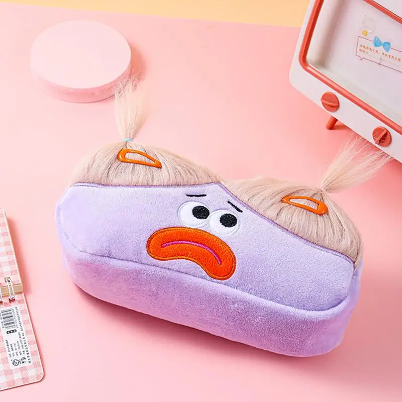 Женский карандаш для школы, милый женский карандаш, эстетический мультяшный пенал для ручек, сумка для хранения канцелярских принадлежностей, органайзер для карандашей