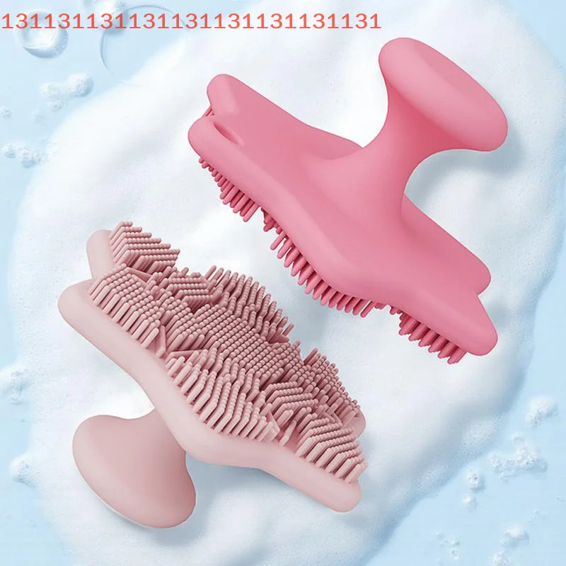 مقشر دش يدوي محمول للعناية بالجسم والوجه - فرشاة حمام مقشرة يدوية صغيرة من السيليكون الناعم