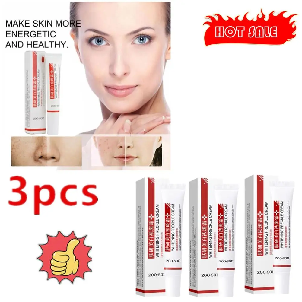 Crema para pecas blanqueadora efectiva, 3 uds., elimina las manchas oscuras, crema antipecas, decoloración, pigmentación, Melasma, cremas iluminadoras, cuidado de la piel