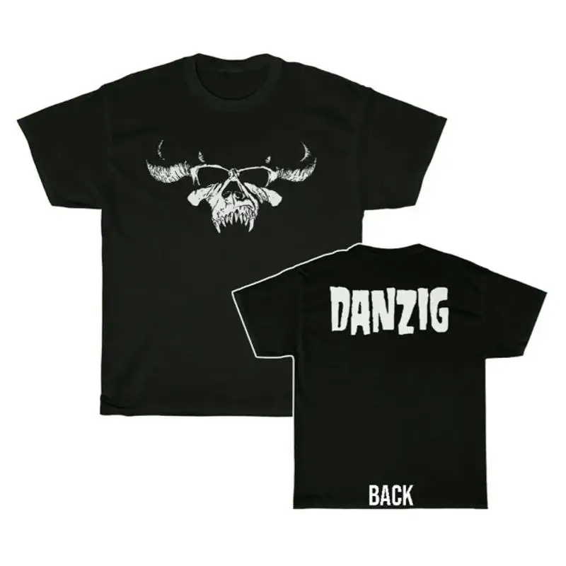 Danzig White Demon Skull mit Logo-Shirt, 2-seitiges T-Shirt