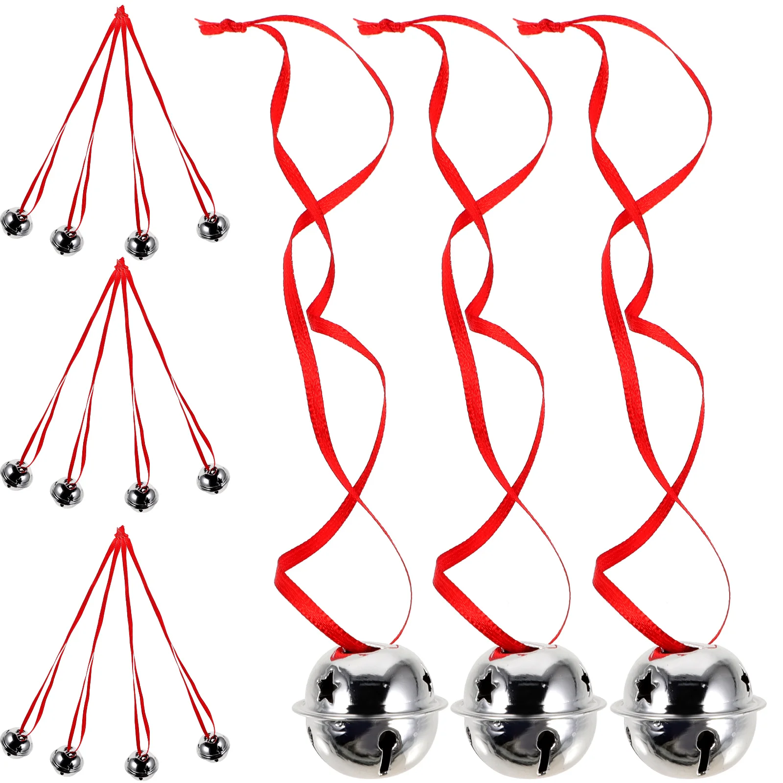 21 Pcs Bright Light Christmas Small Bells for Crafts Jingle Decoration Hanging Accessories