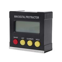 Digital 4 90° Finder Gauge Level Box Level Protractor Inclinometer with Base for Construction KXRE