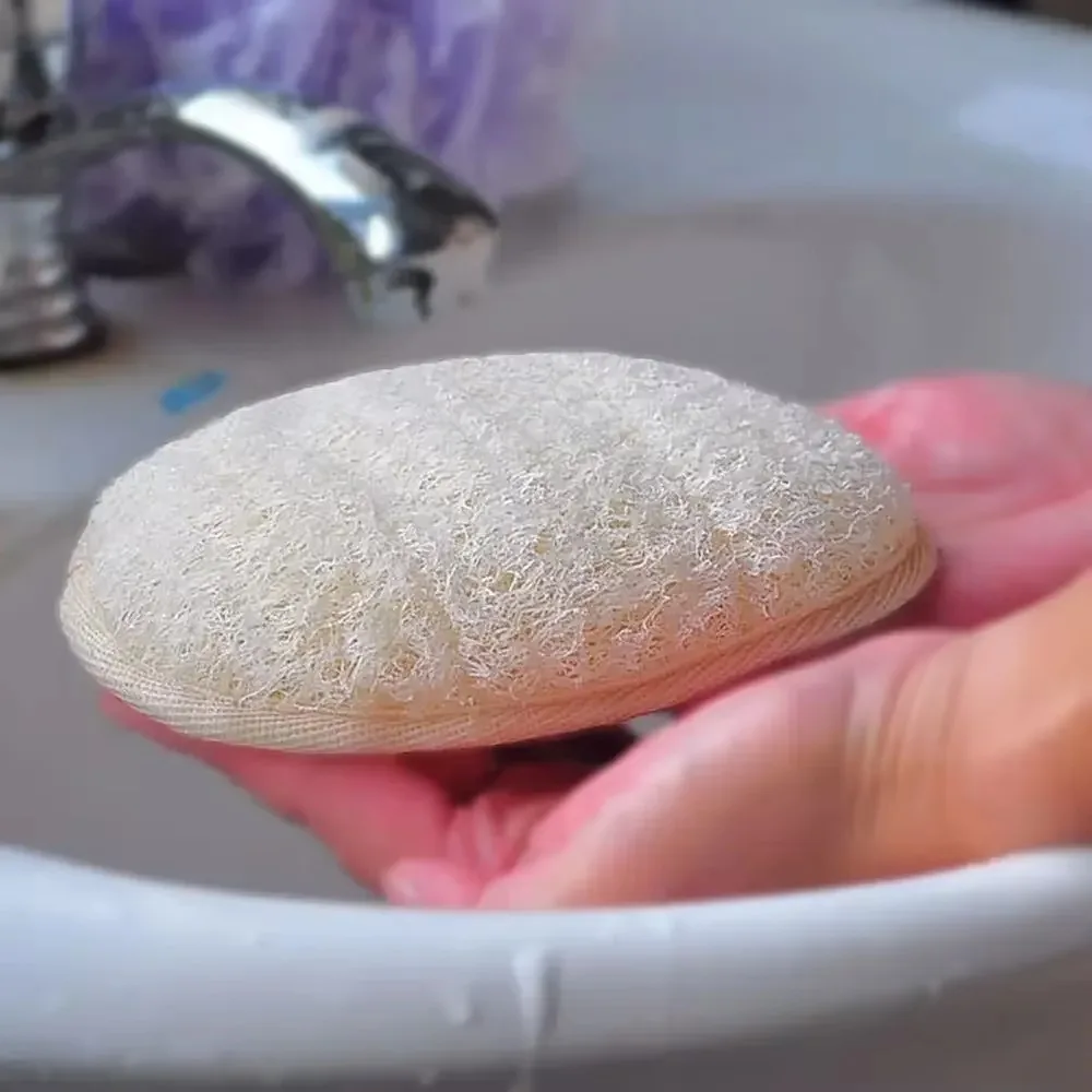 Naturalna luffa peeling do ciała gąbka do kąpieli szczotki pod prysznic złuszczający cellulit Luffa Puff myjka zabiegi na ciało artykuły do ​​kąpieli