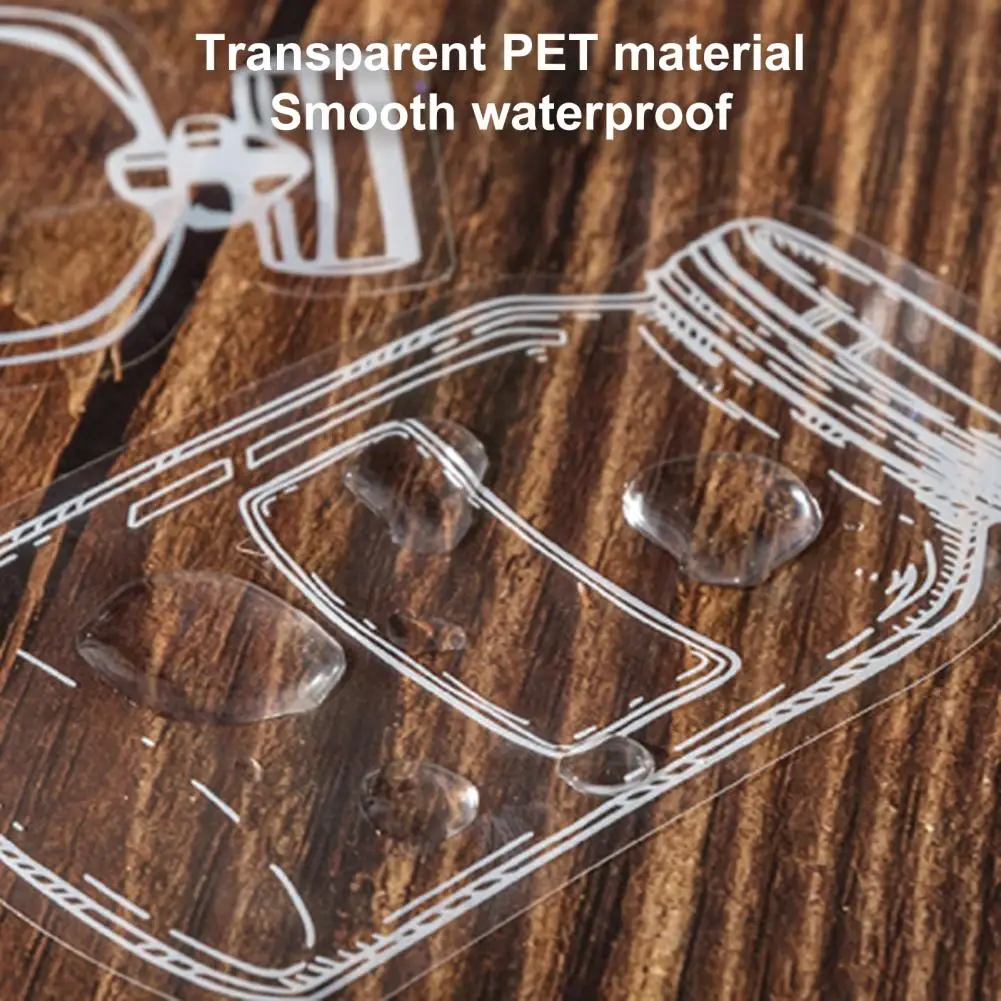 20Pcs/Bag  Drift Bottle Bookmark Delicate DIY Projects Drift Bottle Bookmark Self-adhesive Card Making Glassware Sticker