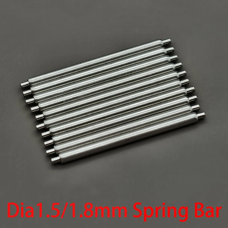 10PCS Dia 1.5mm/1.8mm No Support Spring Bar Watch Strap Link Pins Fit Width 12mm-26mm Watch Bracelet Stainless Steel Link Pins