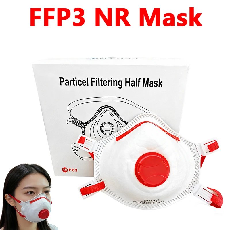 FFP3 CE Head Hanging Mask for Adults NR 5-Layer Face Mask with Valve Breathing Cup Masks 10PCS/20PCS /Pack