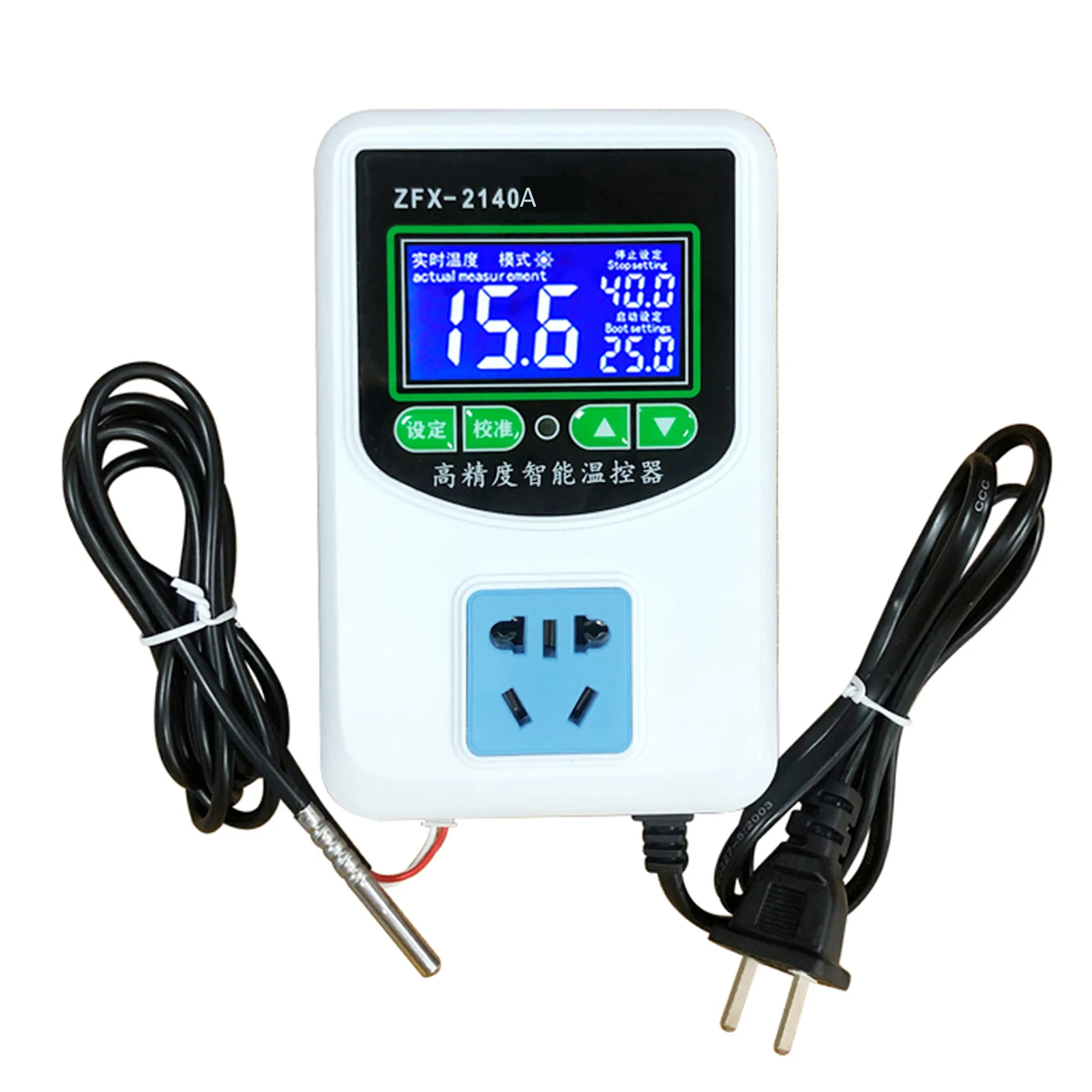 ZFX-2140A Digital Temperature Controller Intelligent High Accuracy Heating Cooling NTC Sensor Temp Control Thermostat for Fridge