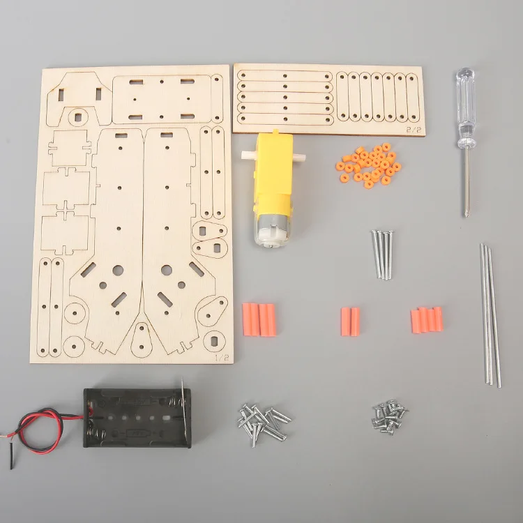 Estudantes tecnologia diy pequena produção artesanato conjunto de material artesanal hexapod robô crianças rastejando robô cão montagem modelo brinquedo