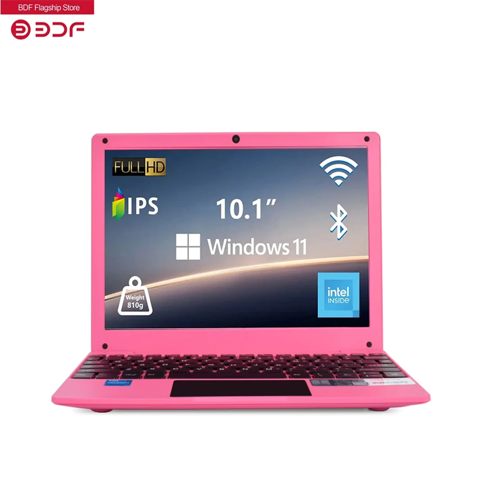 Windows11 Laptop 10.1inch Notebook Computer Learning Laptop Netbook for Kids Men Women (8GB/128GB)
